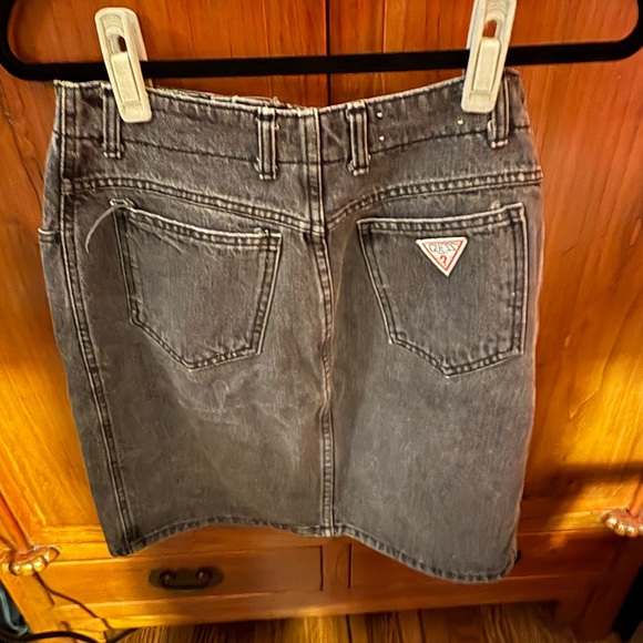 Authentic Vintage Georges Marciano for Guess Black denim skirt made in USA - Picture 4 of 5